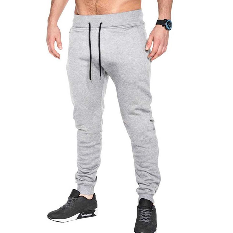 solid running track pant for men grey colour side view