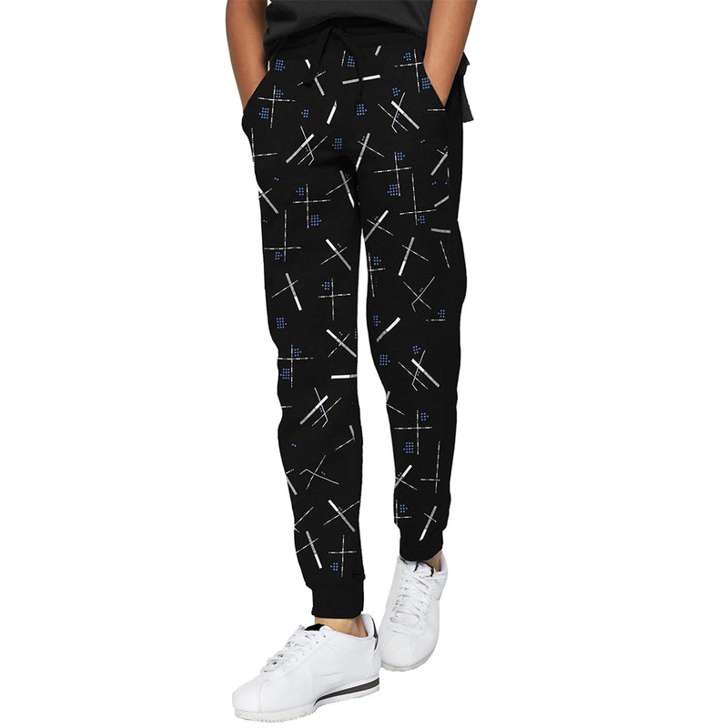 (Pack of 1) Kids Abstract Printed Track Pant For / Black