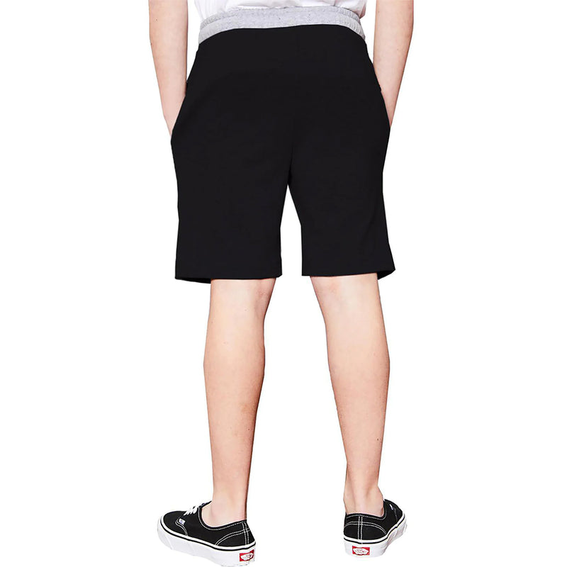 Boys Short For Casual Self Design Cotton Blend / Black