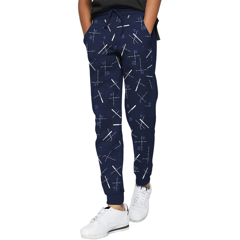 (Pack of 1) Kids Abstract Printed Track Pant For / Navy Blue