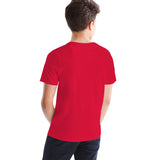 kids Printed Cotton Blend T Shirt  (Red, Pack of 1)