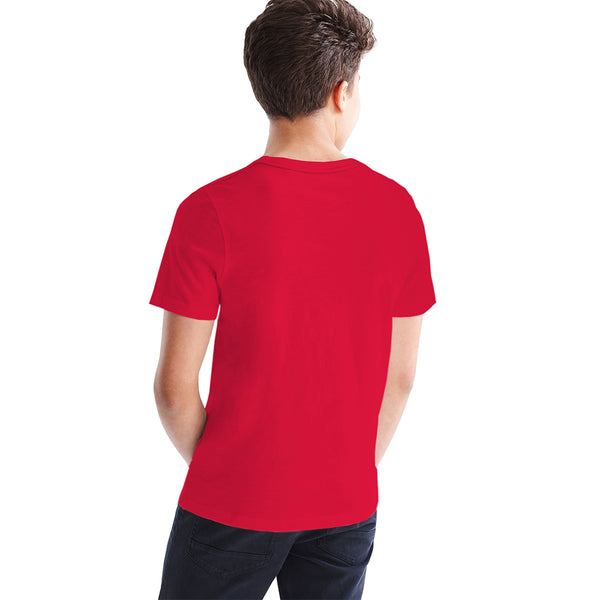 Tripr kids Printed Cotton Blend T Shirt  (Red, Pack of 1)